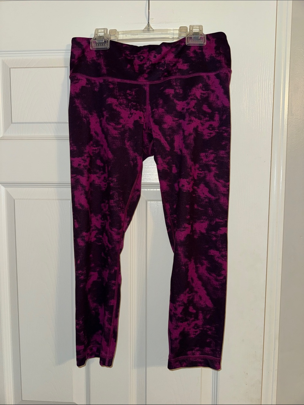 lululemon athletica Plum and Black Printed Leggings